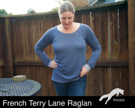 blue french terry Lane Raglan