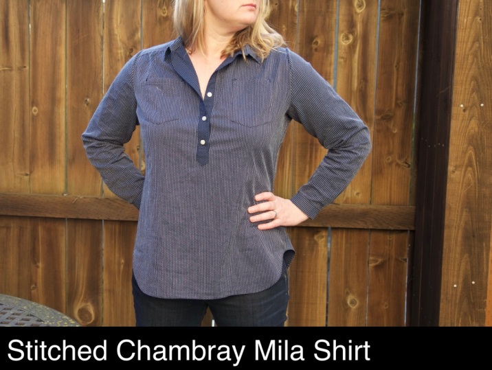 stitched chambray Mila shirt
